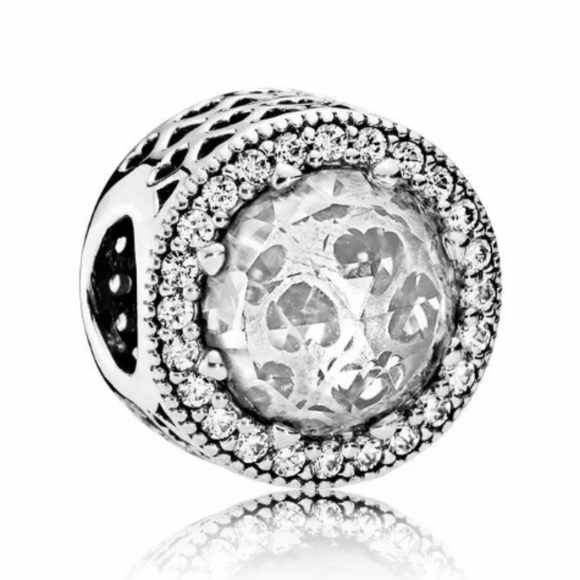 Pandora Jewelry - Pandora silver radiant Hearts charm.